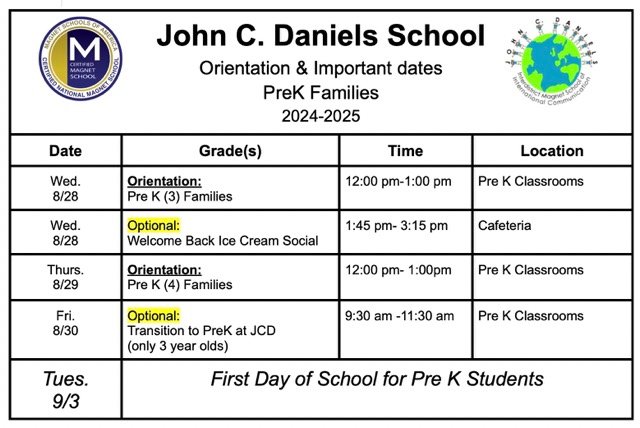 24-25 Pre-K Orientation